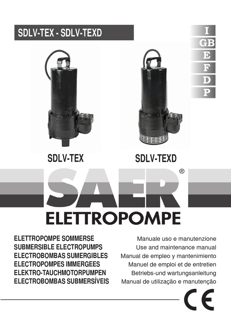 SAER Elettropompe SDLV-TEX Use and maintenance manual SAER Elettropompe SDLV-TEX Use and maintenance manual