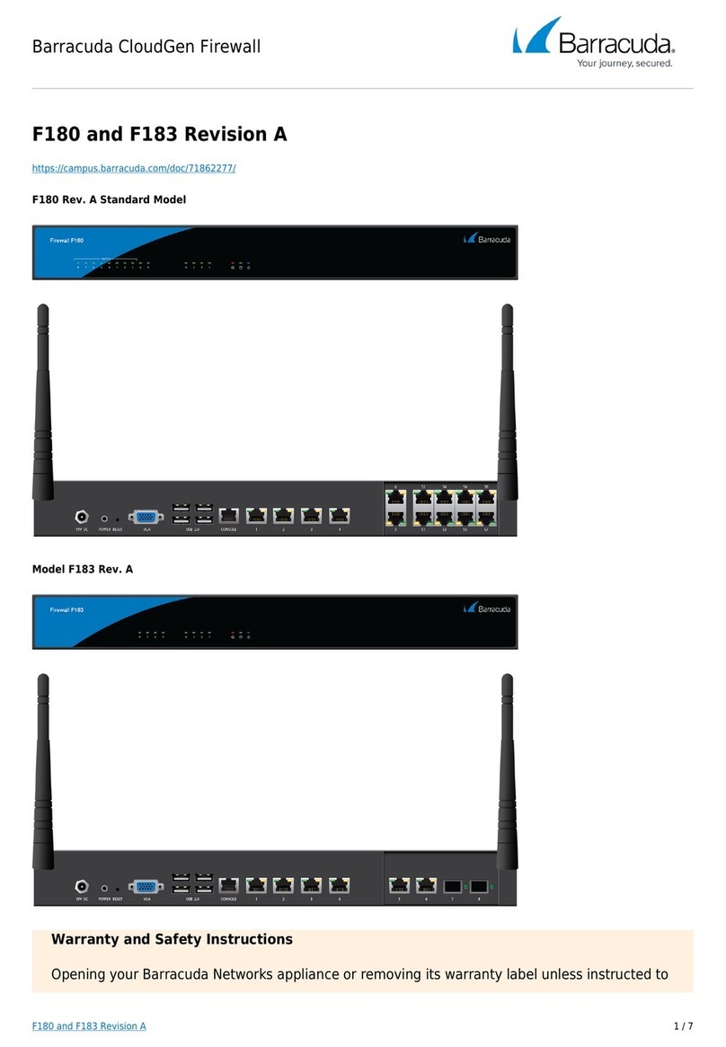 Barracuda F180 User manual