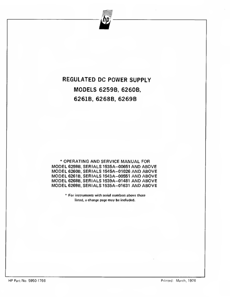 HP 6259B Operating and service manual