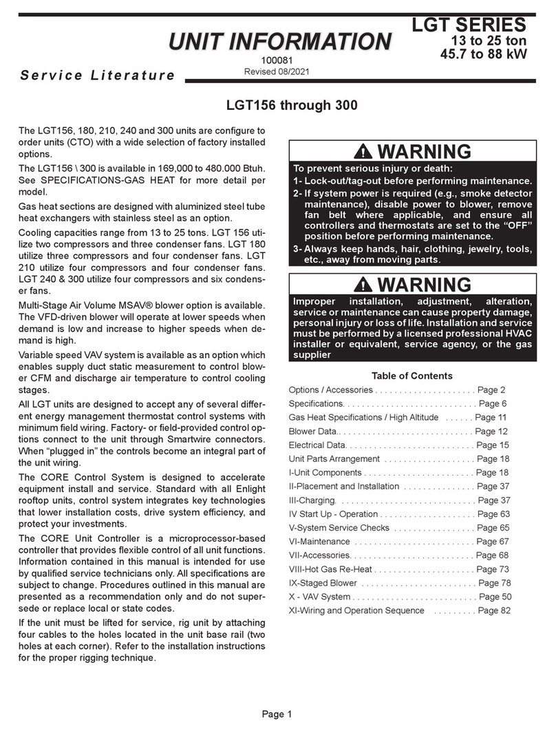 Lennox Enlight LGT Series User manual