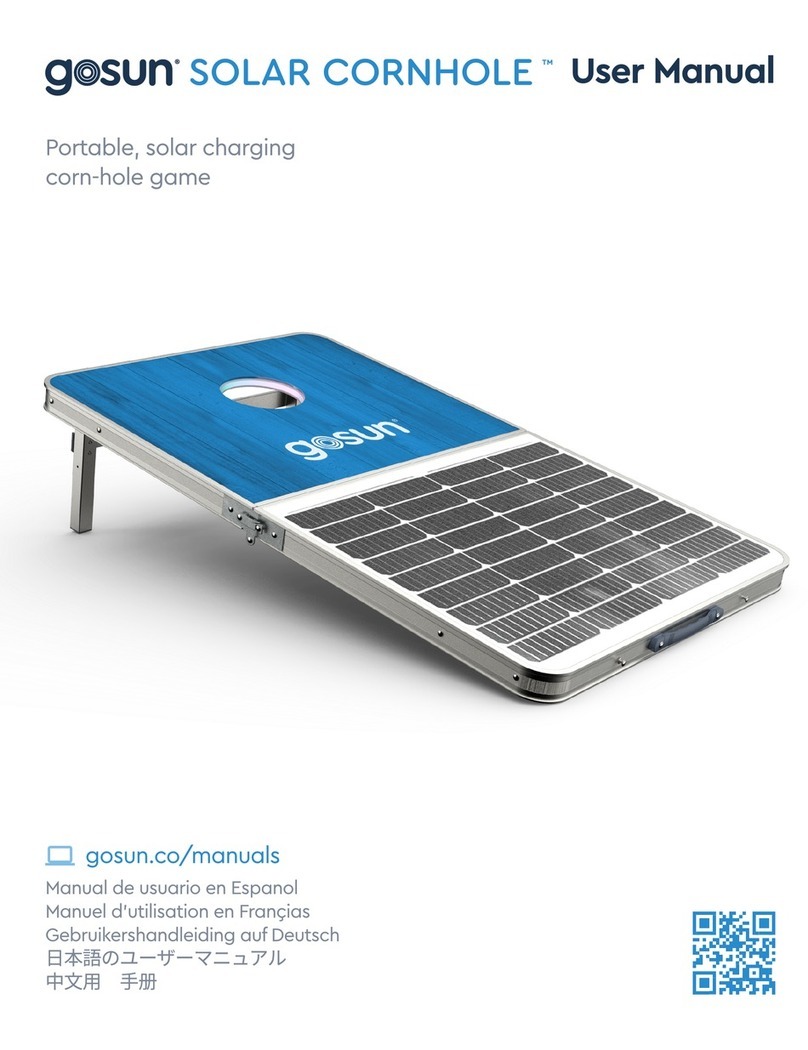 GOSUN SOLAR CORNHOLE user manual