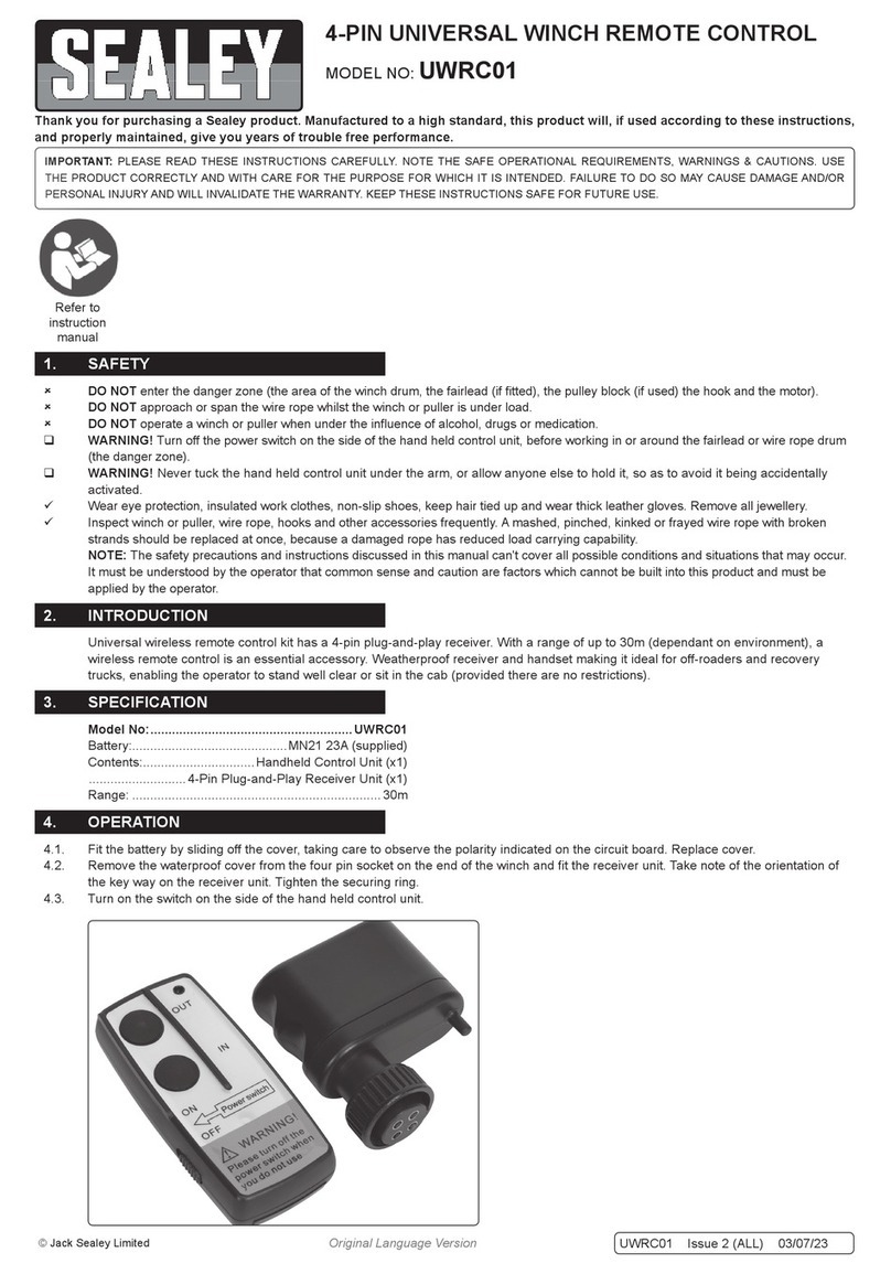 Sealey UWRC01 User manual
