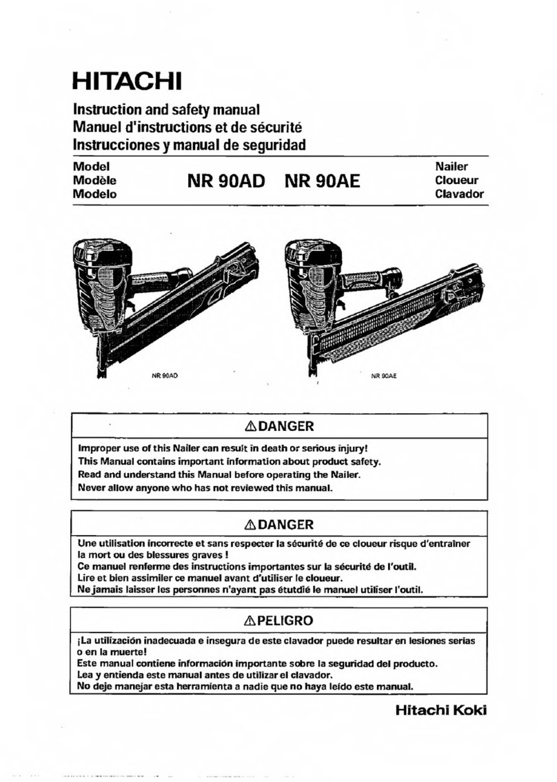 Hitachi Koki NR 90AE Instruction and safety manual Hitachi Koki NR 90AE Instruction and safety manual