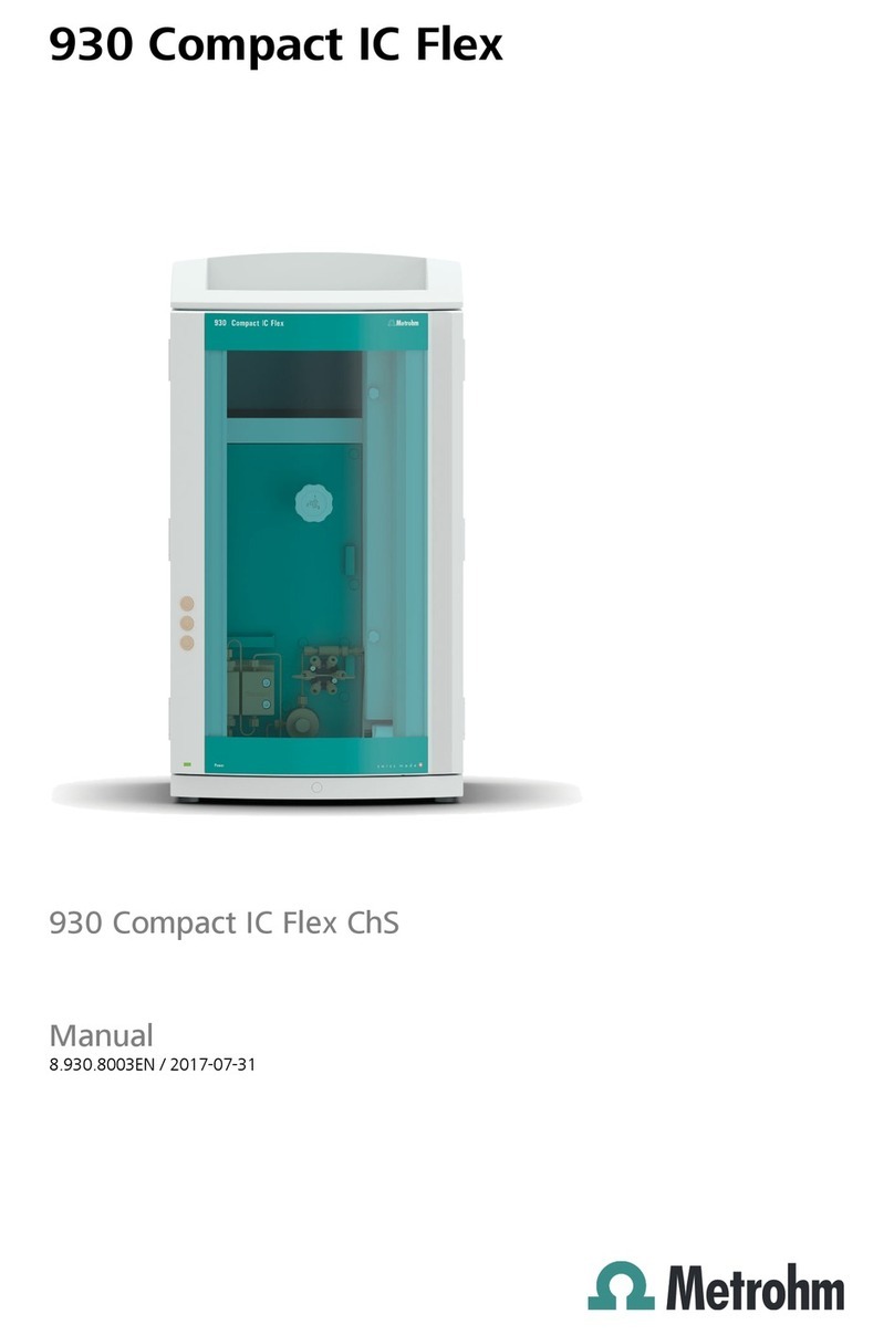 Metrohm 930 Compact IC Flex ChS User manual