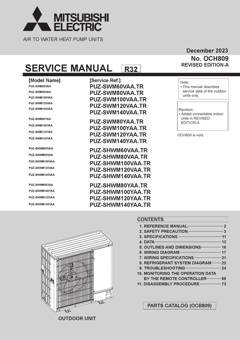 Mitsubishi Electric PUZ-SWM60VAA Service manual Mitsubishi Electric PUZ-SWM60VAA Service manual