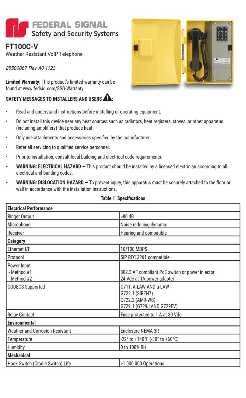 Federal Signal Corporation FT100C-V Manual
