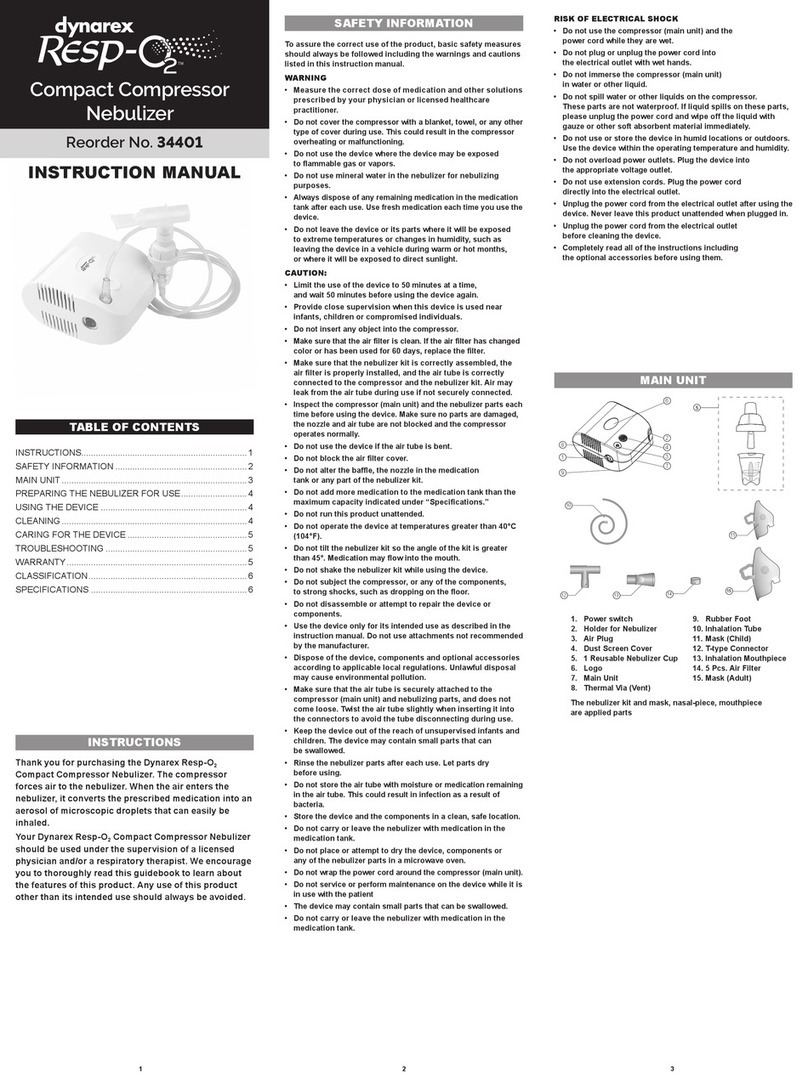 dynarex Resp-O2 instruction manual