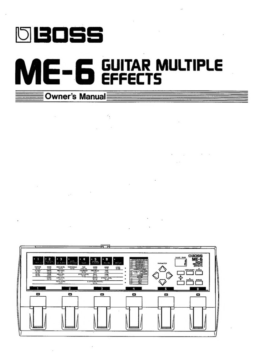 BOSSCO ME 6 User manual