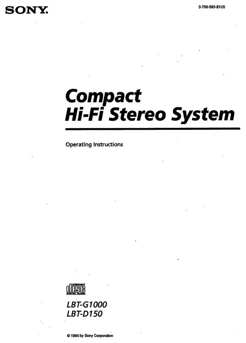 Sony LBT-G1000 operating instructions