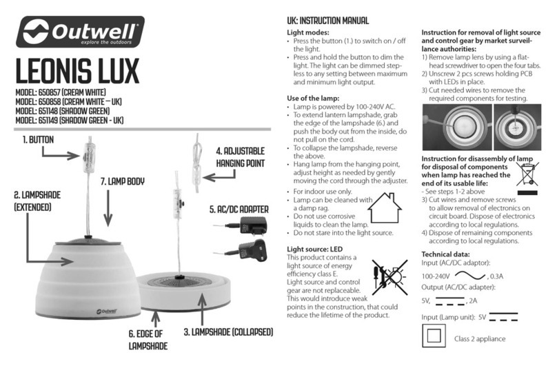 Outwell LEONIS LUX User manual