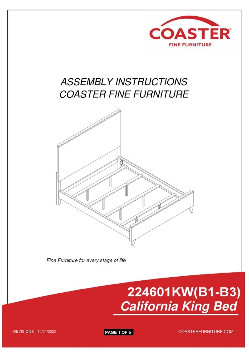 Coaster California 224601KW B1 User manual