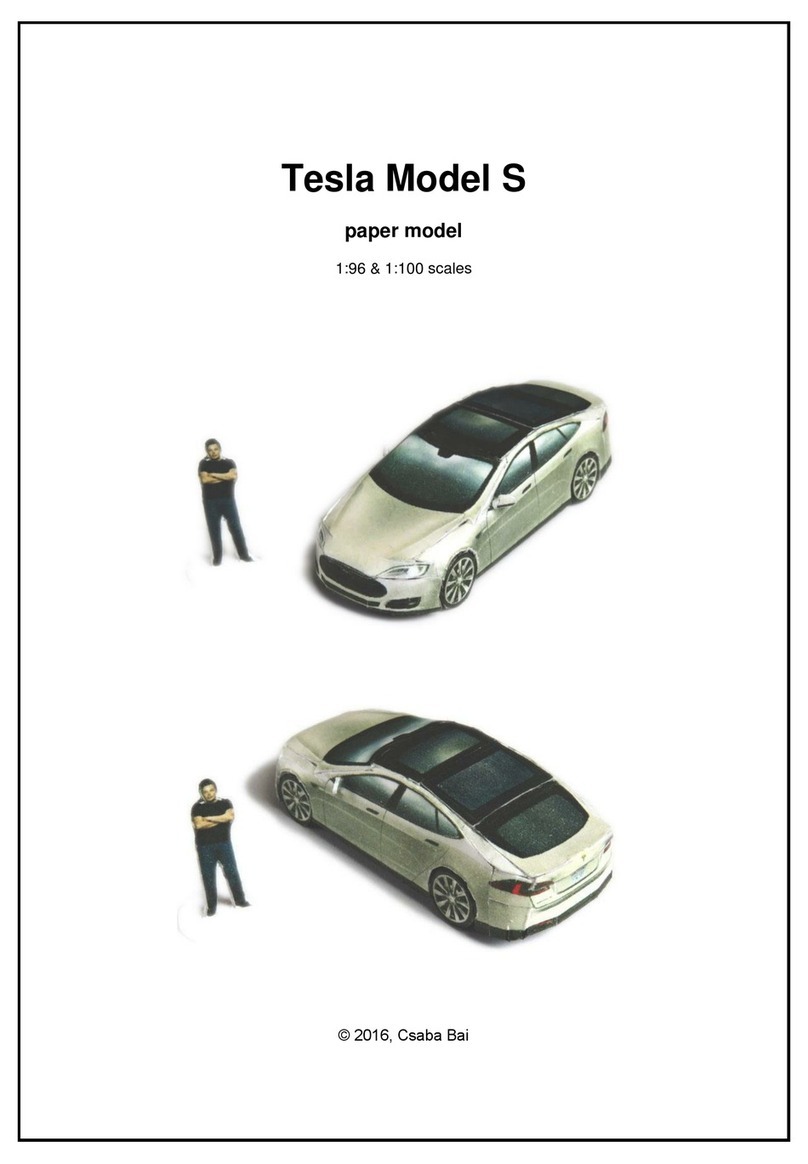 AXM Paper Space Scale Models Tesla Model S User manual AXM Paper Space Scale Models Tesla Model S User manual