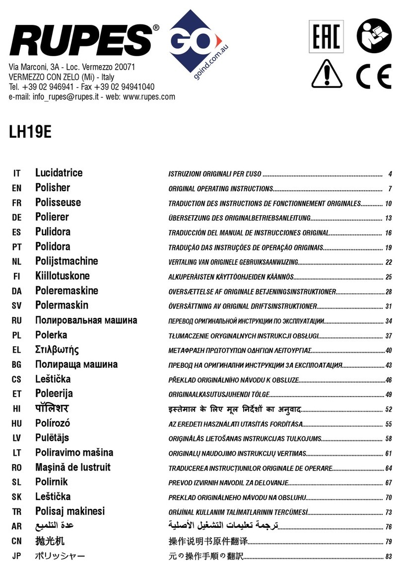 Rupes LH19E User manual