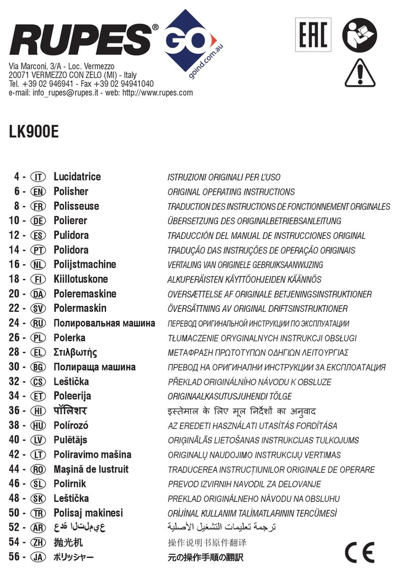 Rupes LK900E User manual