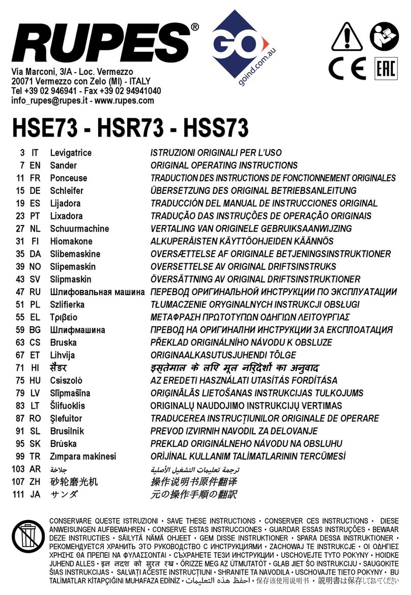 Rupes HSE73 User manual