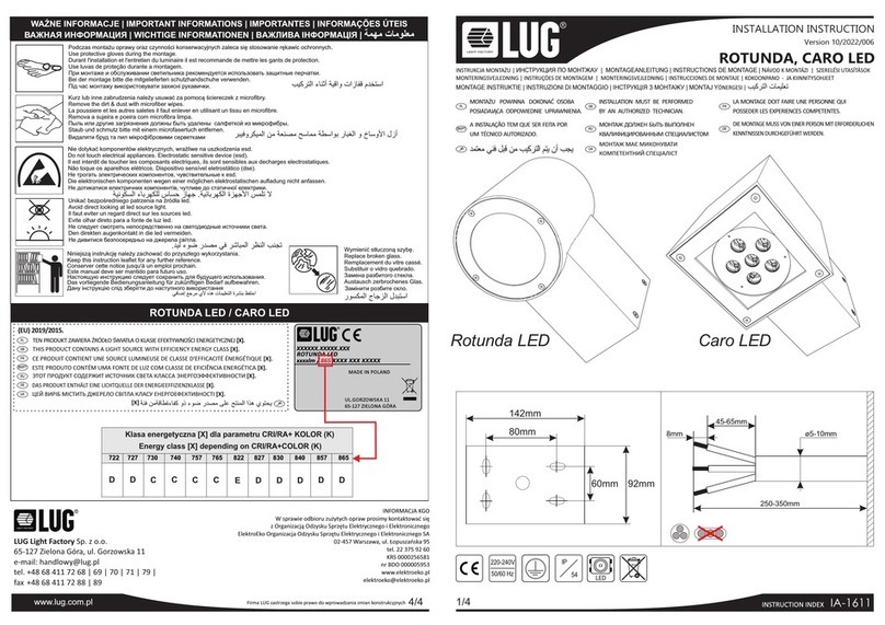 LUG ROTUNDA LED Installation instruction