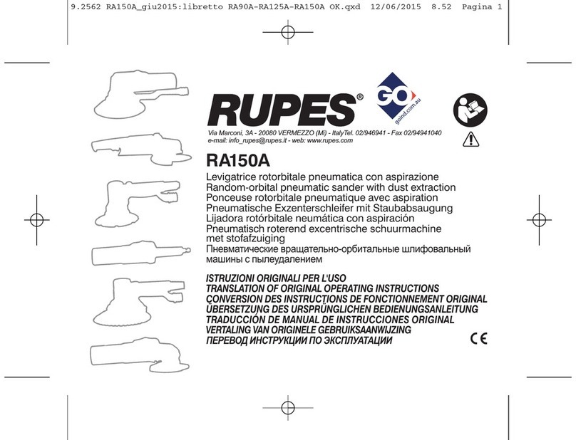 Rupes RA150A Translation of original operating instructions