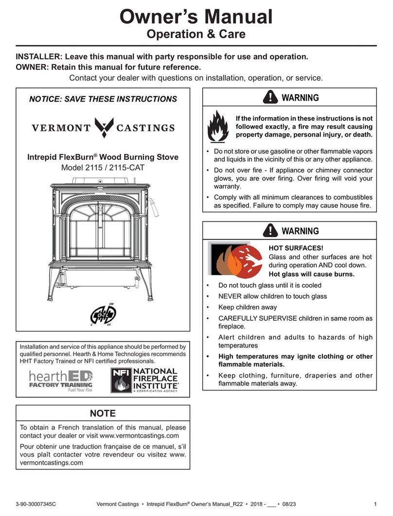 Vermont Castings 2115 owner's manual