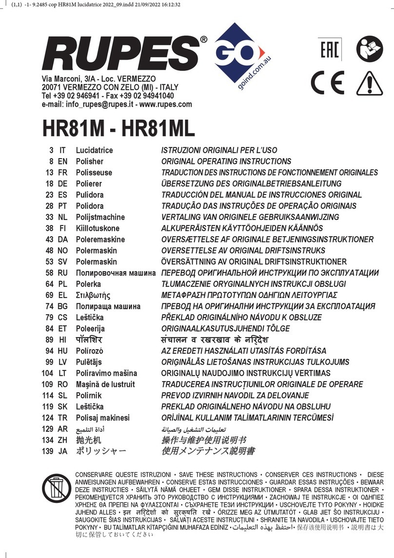 Rupes HR81M Original operating instructions