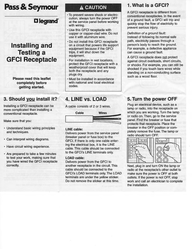 LEGRAND pass & seymour GFCI Installing and Testing