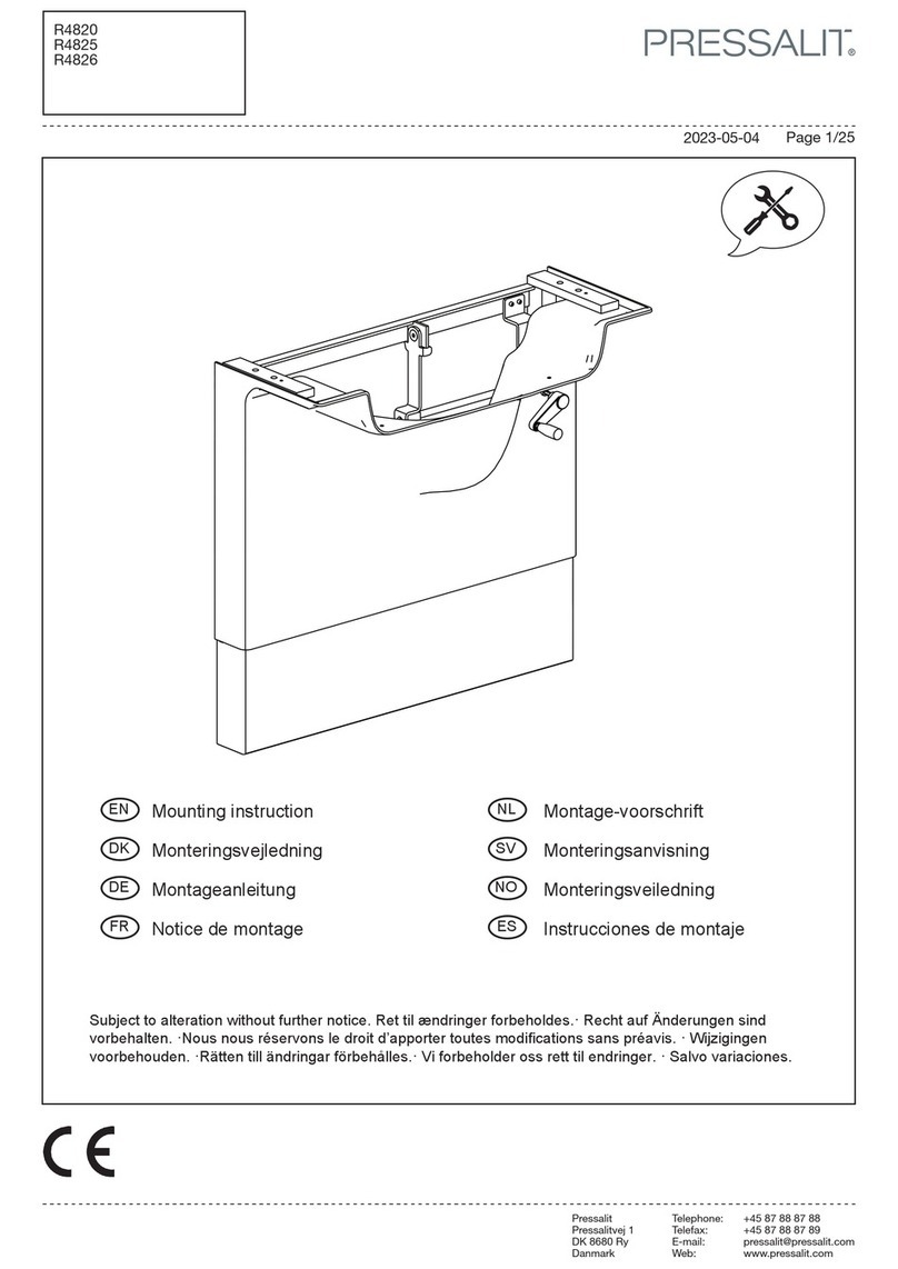 Pressalit MATRIX R4820 User guide
