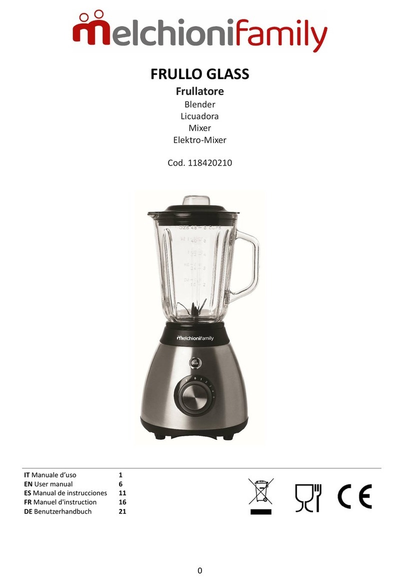 Melchioni FRULLO GLASS user manual