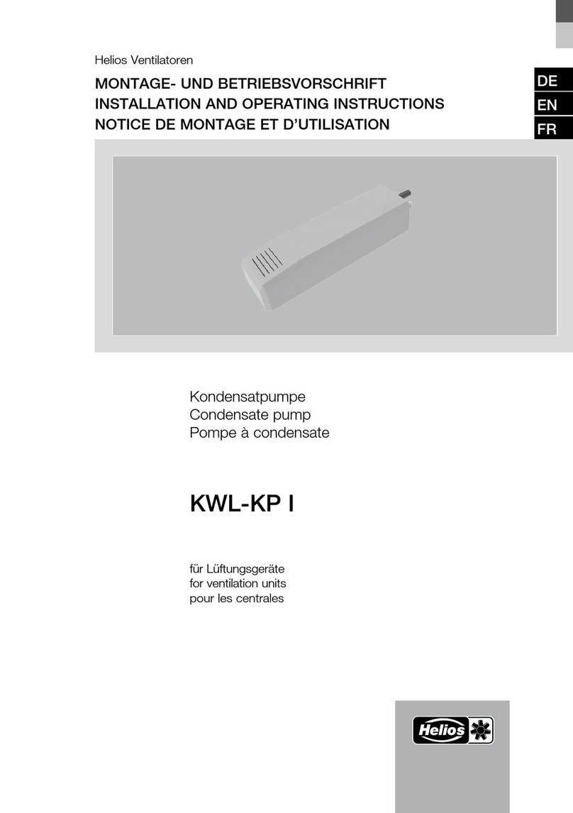 Helios KWL-KP I Installation and operating instructions