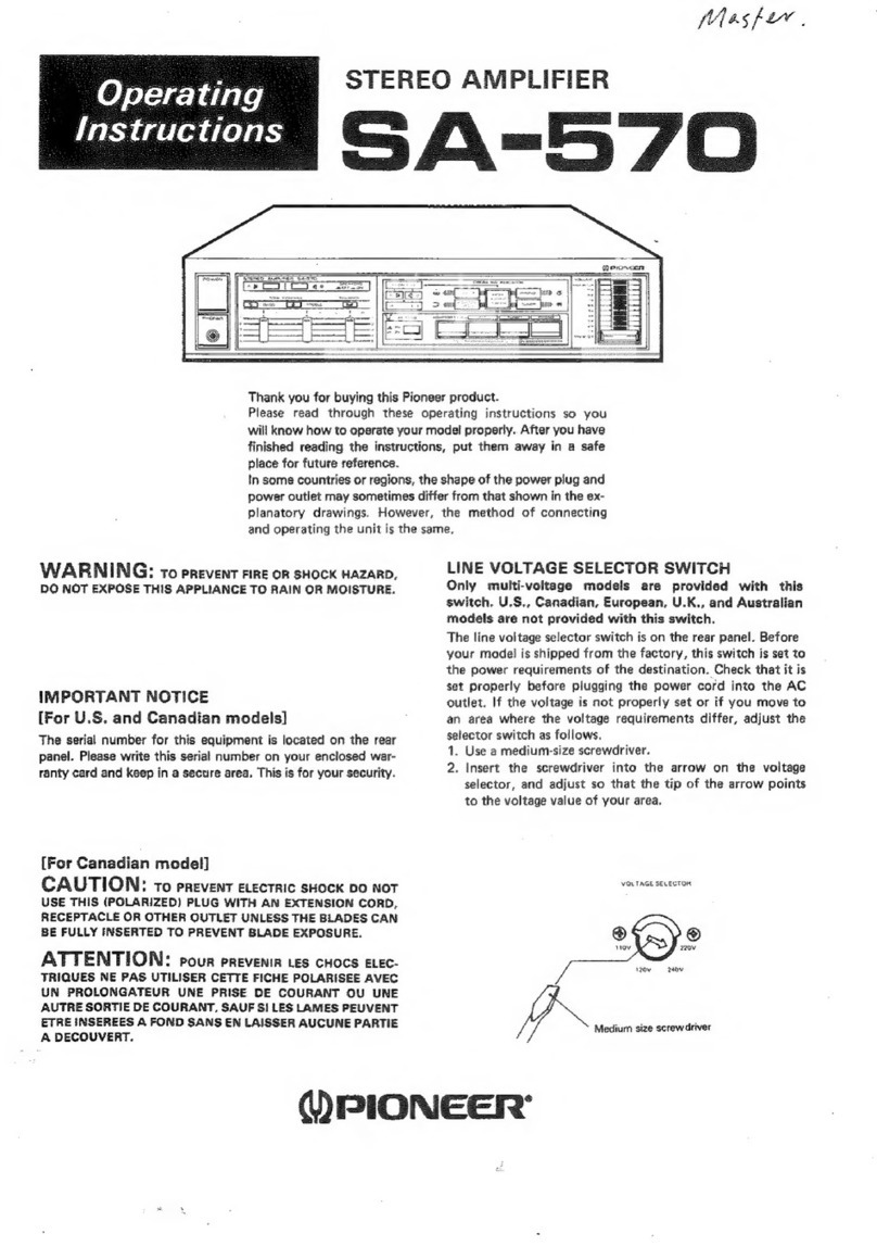 Pioneer SA-570 User manual