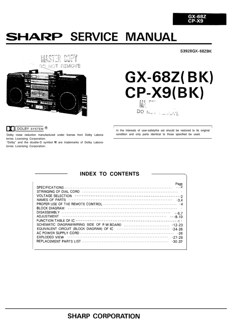 Sharp GX-68Z User manual