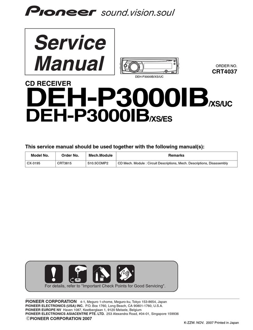 Pioneer DEH-P3000IB/XS/UC Service manual