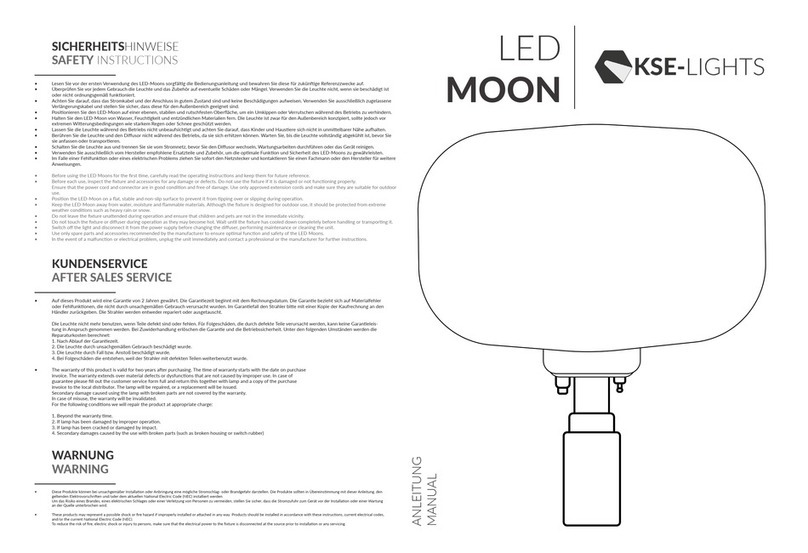 KSE-LIGHTS LED MOON manual