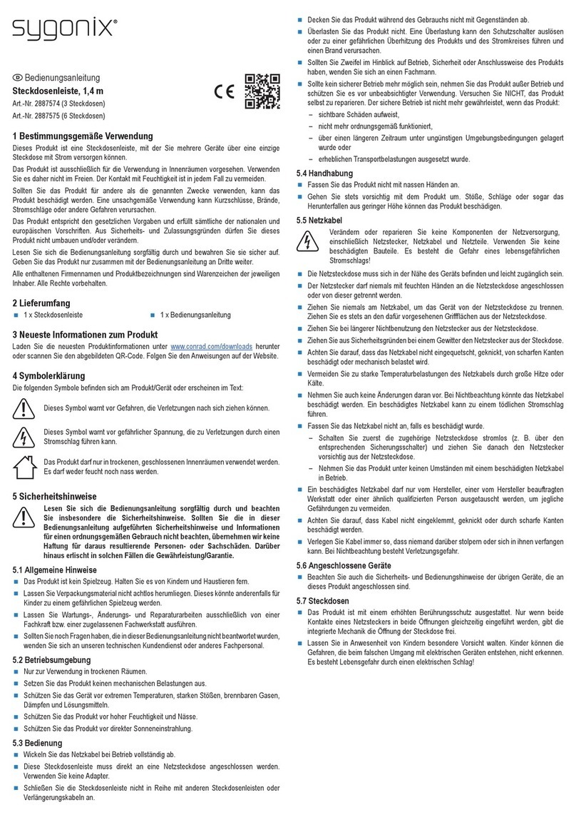 Sygonix 2887574 operating instructions