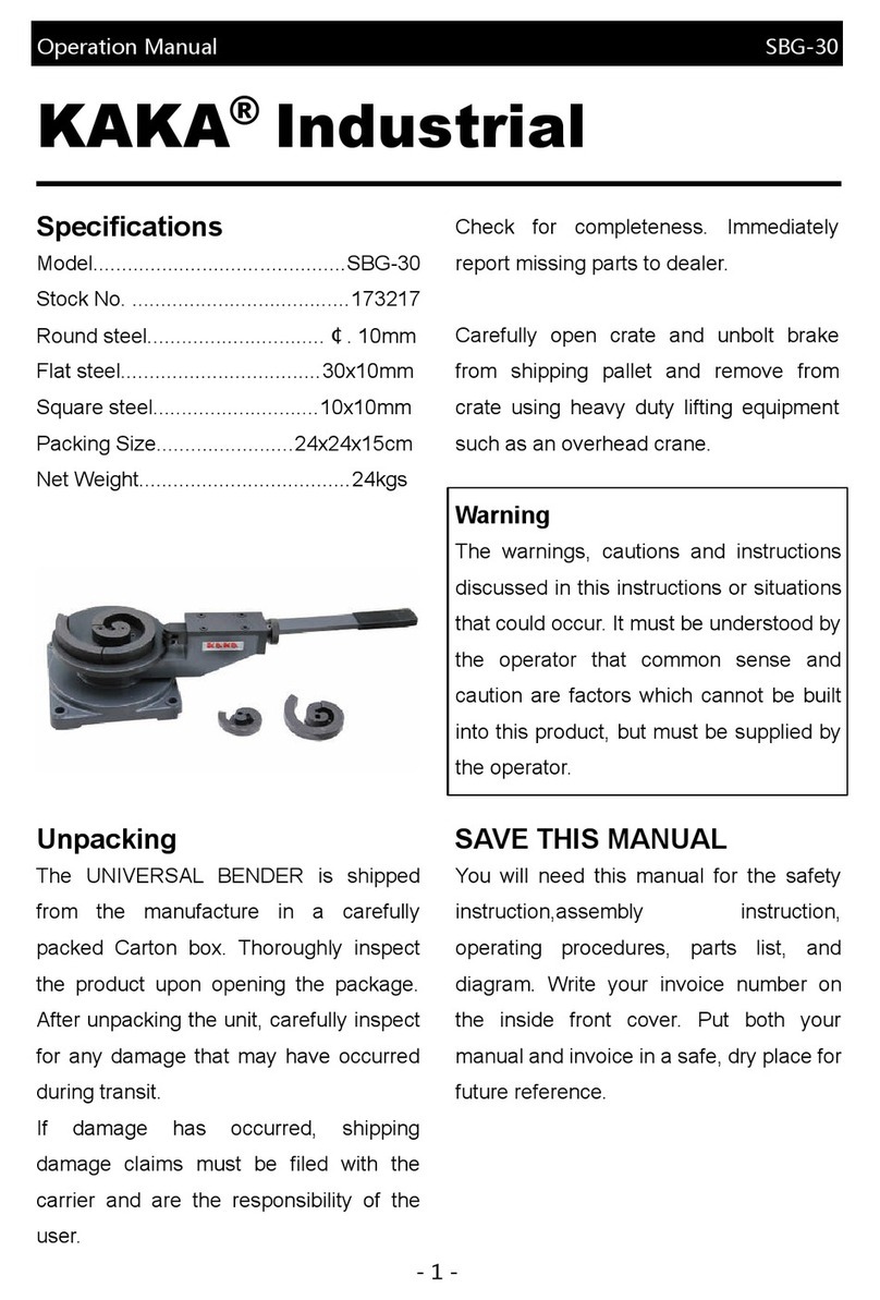 KAKA Industrial SBG-30 Operation manual