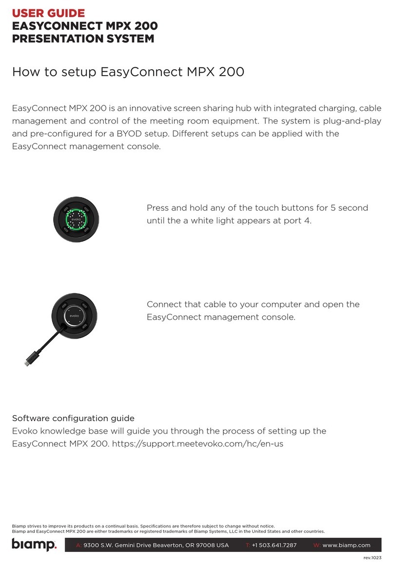 Biamp EasyConnect MPX 200 user guide