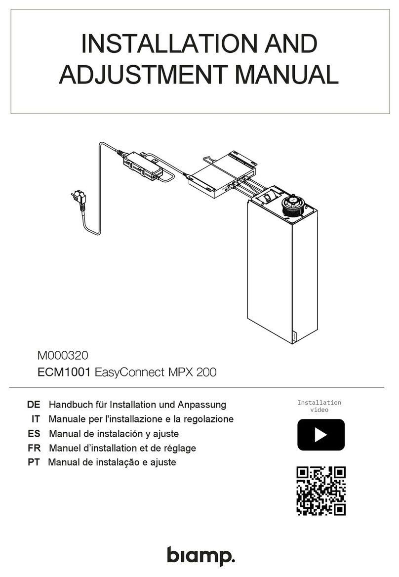 Biamp EasyConnect MPX 200 Installation and adjustment manual