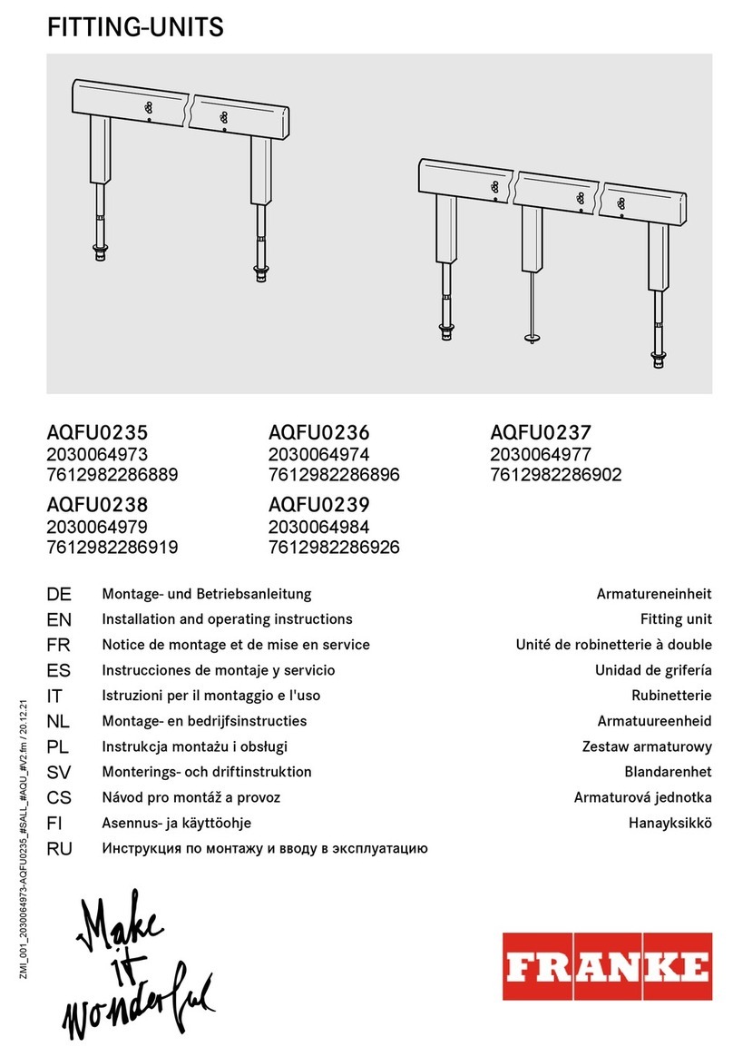 Franke AQFU0235 Installation and operating instructions Franke AQFU0235 Installation and operating instructions