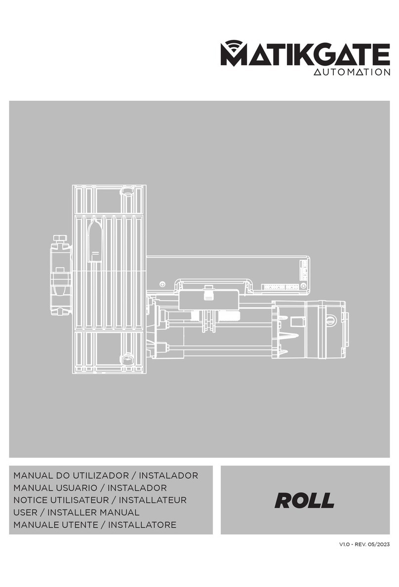 Matikgate ROLLDOOR120/60 User& installer's manual