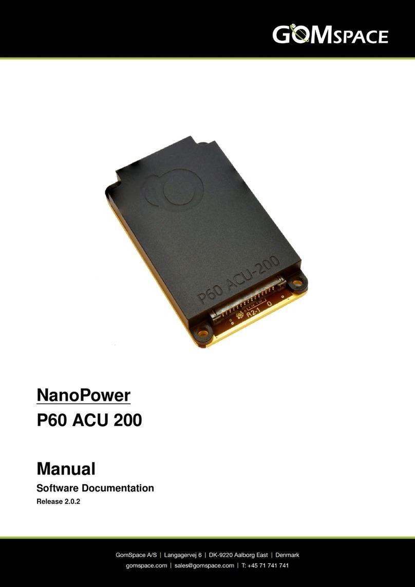 GOMspace NanoPower P60 ACU 200 User manual
