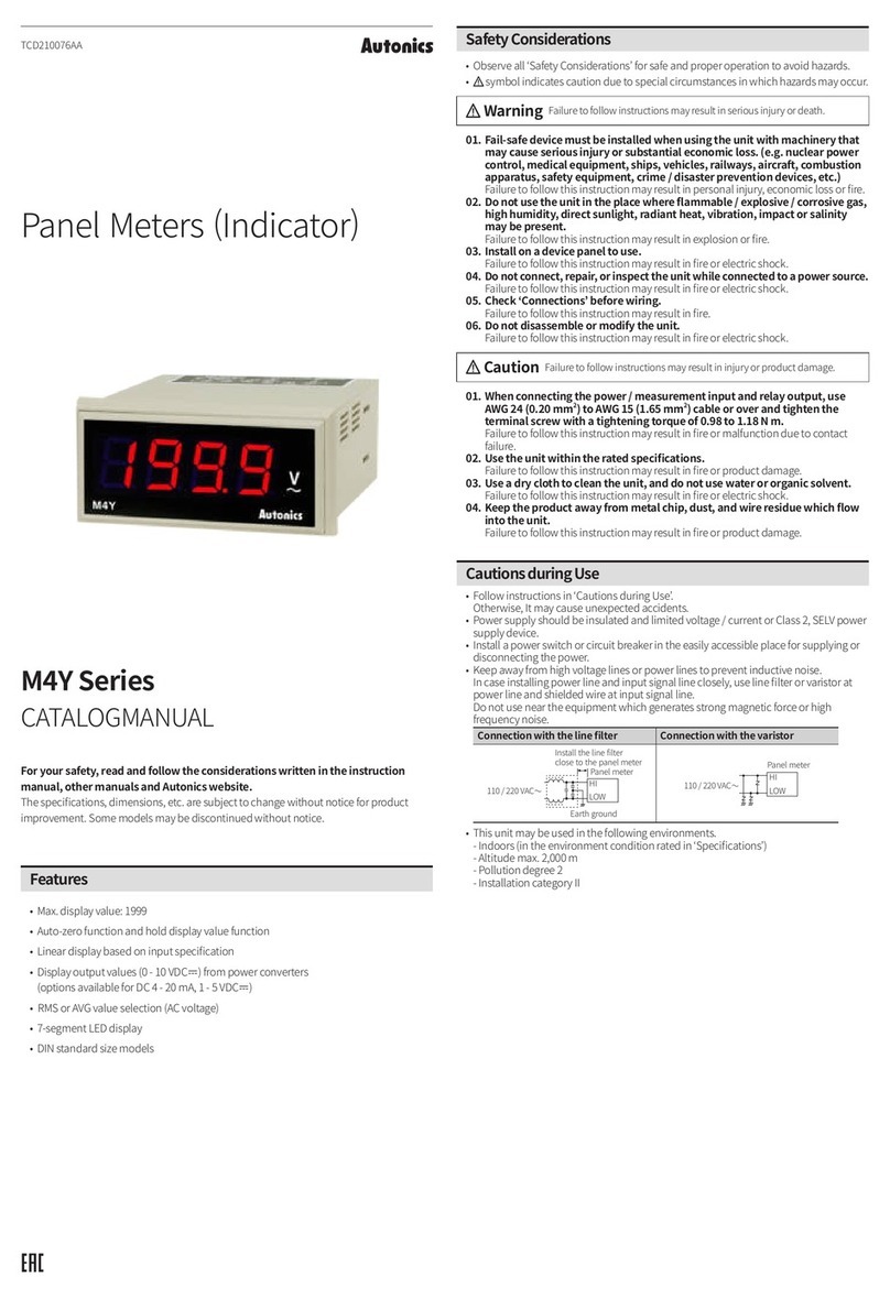 Autonics M4Y Series User manual