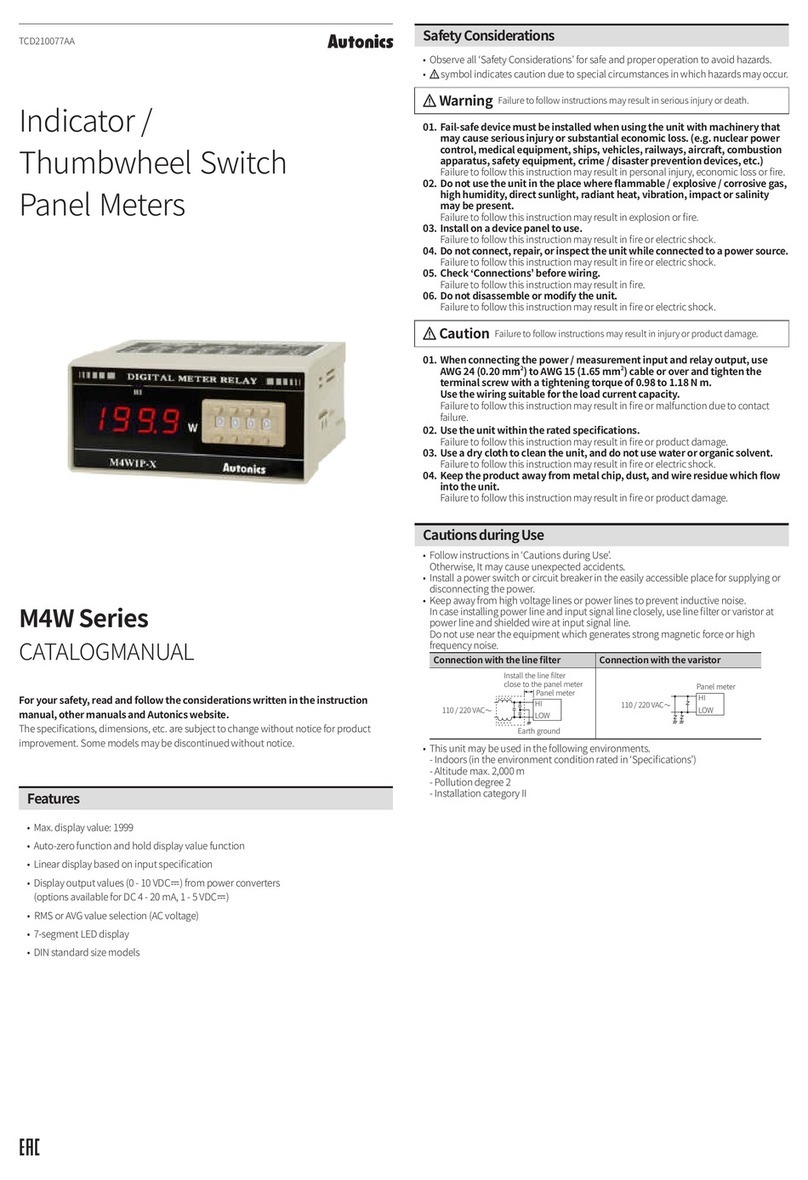 Autonics M4W Series User manual