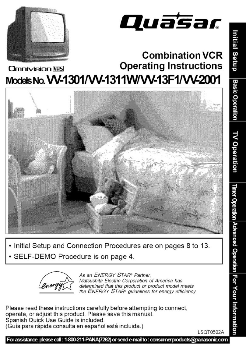 Panasonic Quasar W-1301 User manual Panasonic Quasar W-1301 User manual