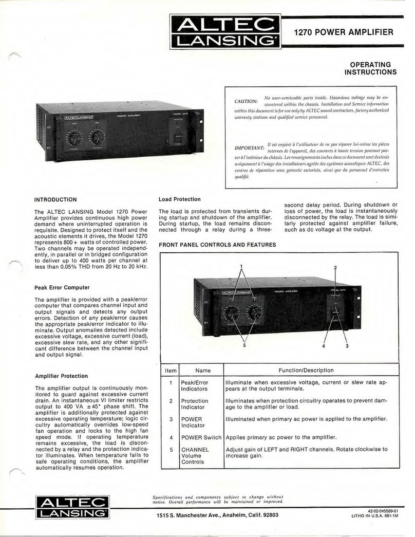 Altec Lansing 1270 User manual
