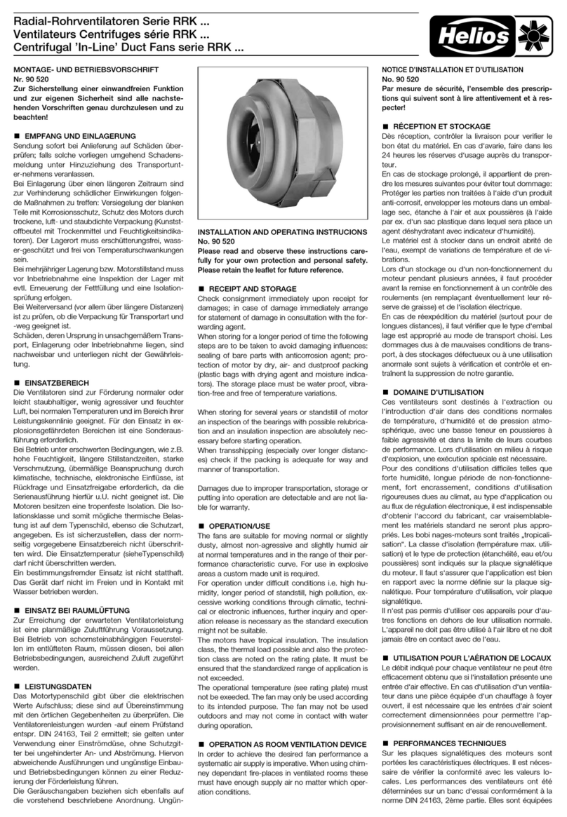 Helios RRK Series User manual