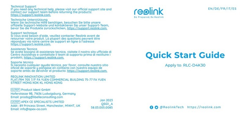RedLINK RLC-D4K30 quick start guide