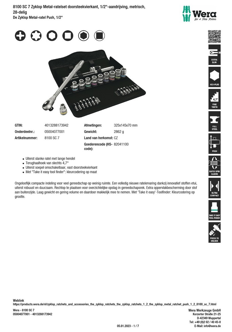 Wera 8100 SC 7 manual