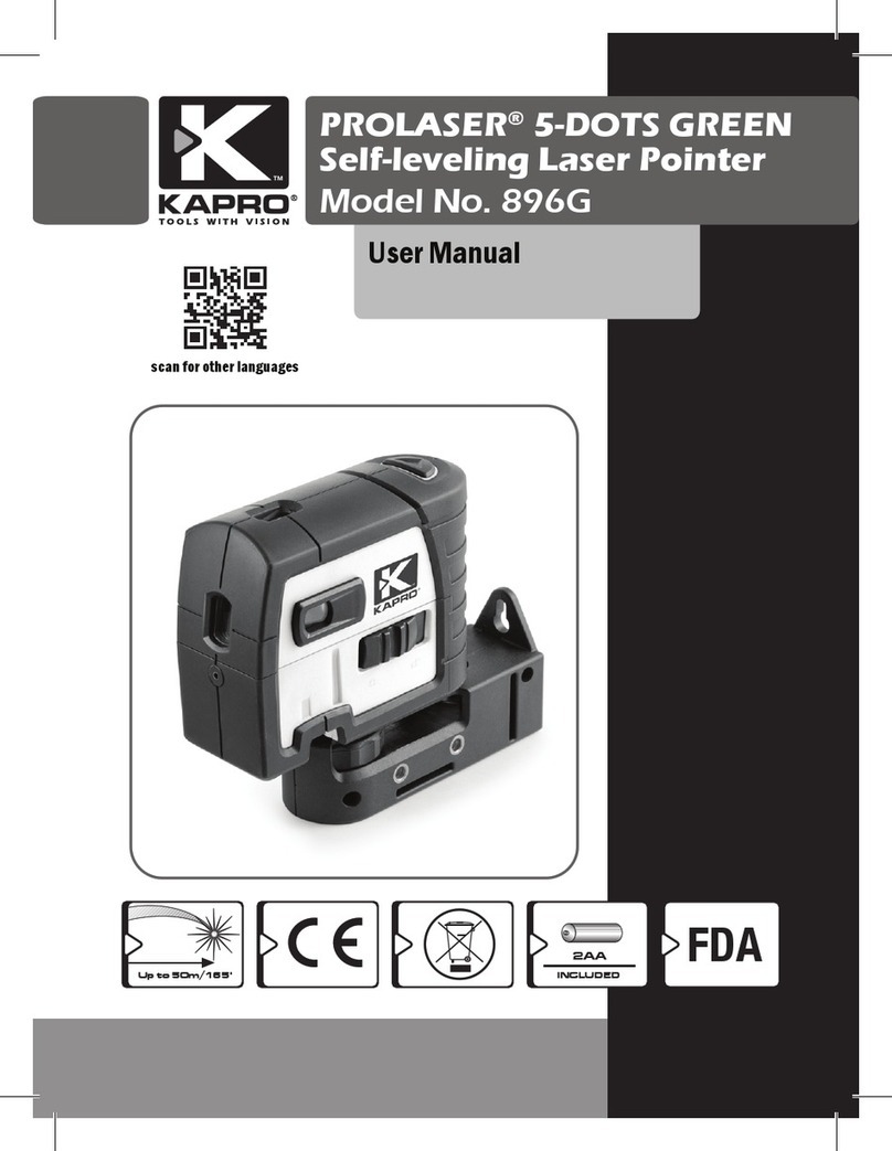 Kapro PROLASER 896G User manual Kapro PROLASER 896G User manual