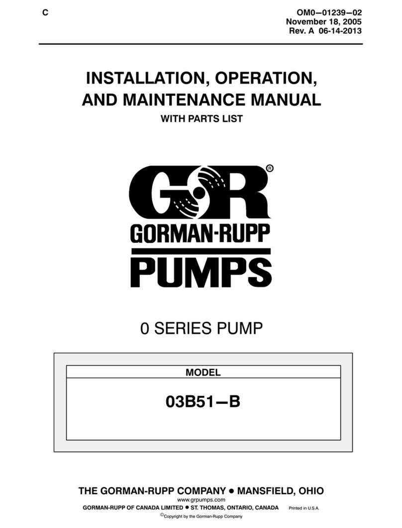 GORMAN-RUPP PUMPS 03B51-B Installation, operation, and maintenance manual with parts list GORMAN-RUPP PUMPS 03B51-B Installation, operation, and maintenance manual with parts list
