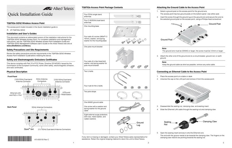 Allied Telesis TQ6702e GEN2 User manual