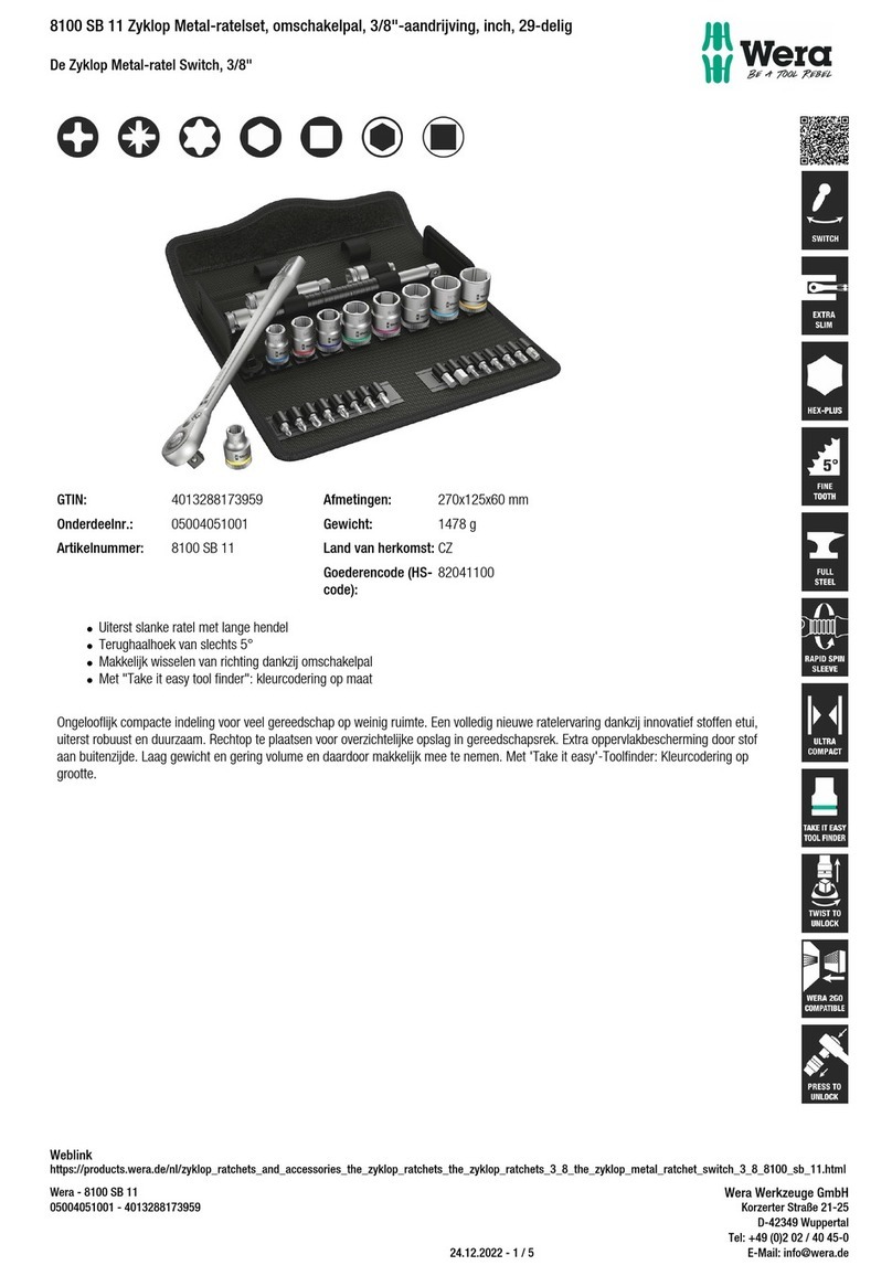 Wera 8100 SB 11 manual