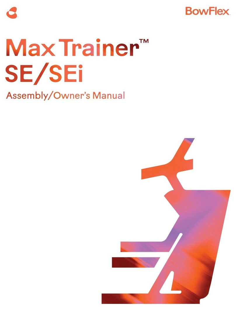 Bowflex MaxTrainer SE Installation and operating instructions